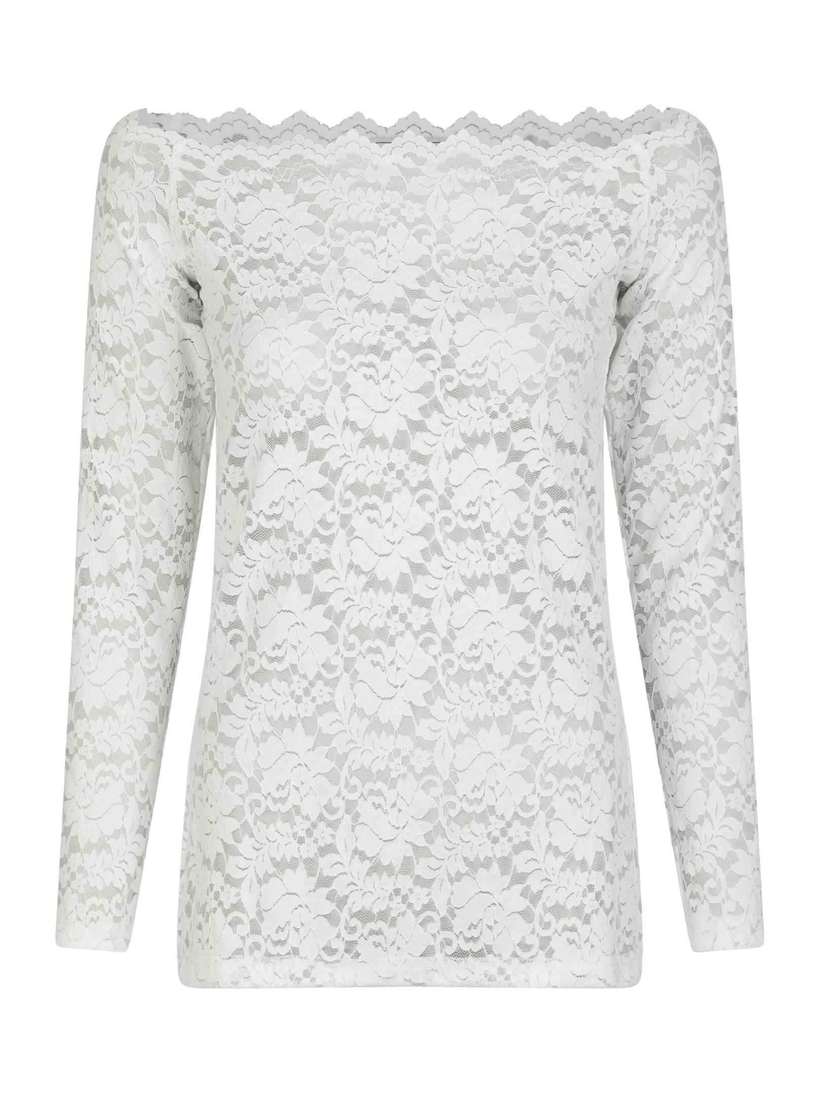 Neo Noir Casadi Lace Flower Blouse