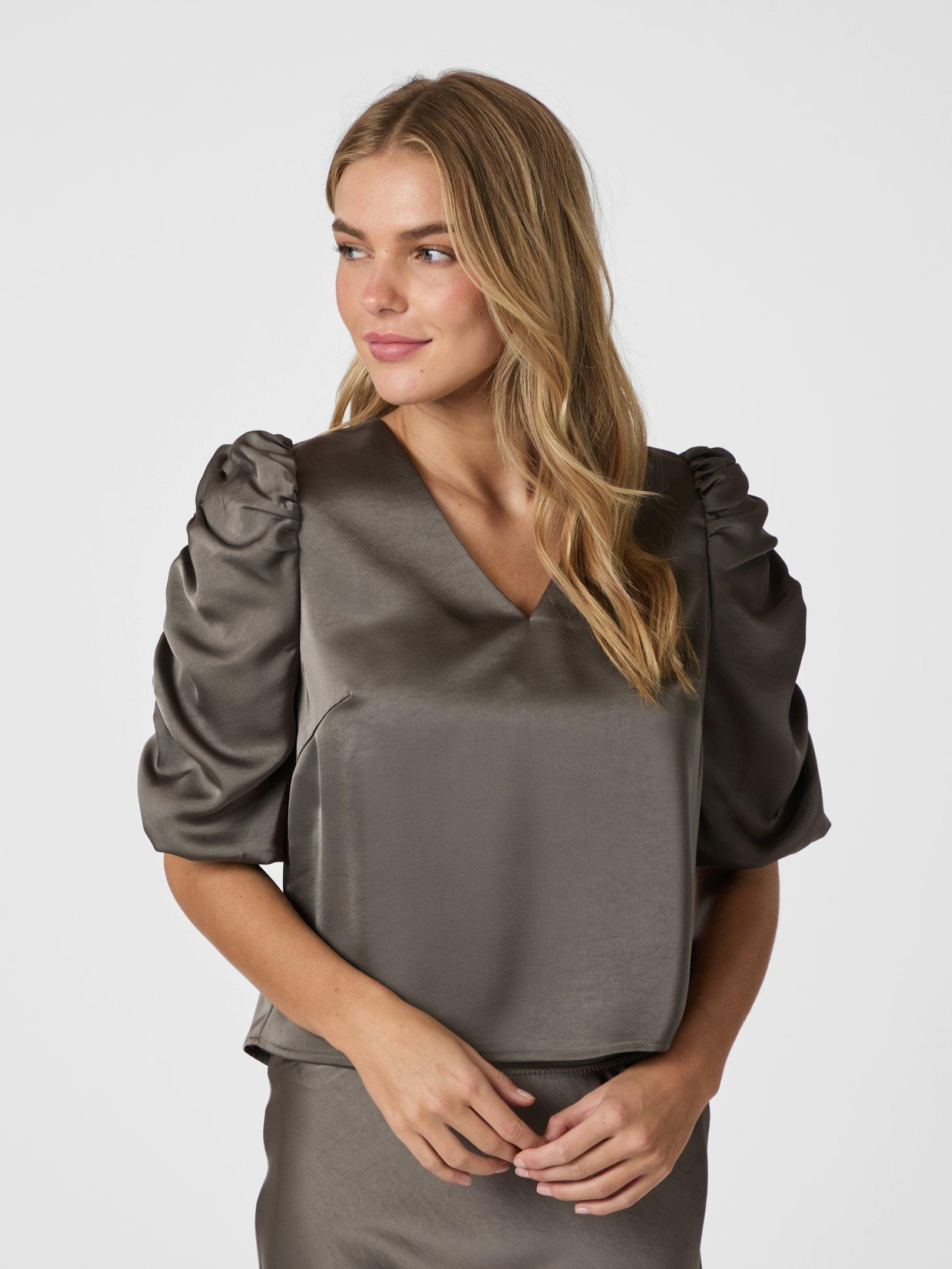 Neo Noir Elba Heavy Sateen Blouse