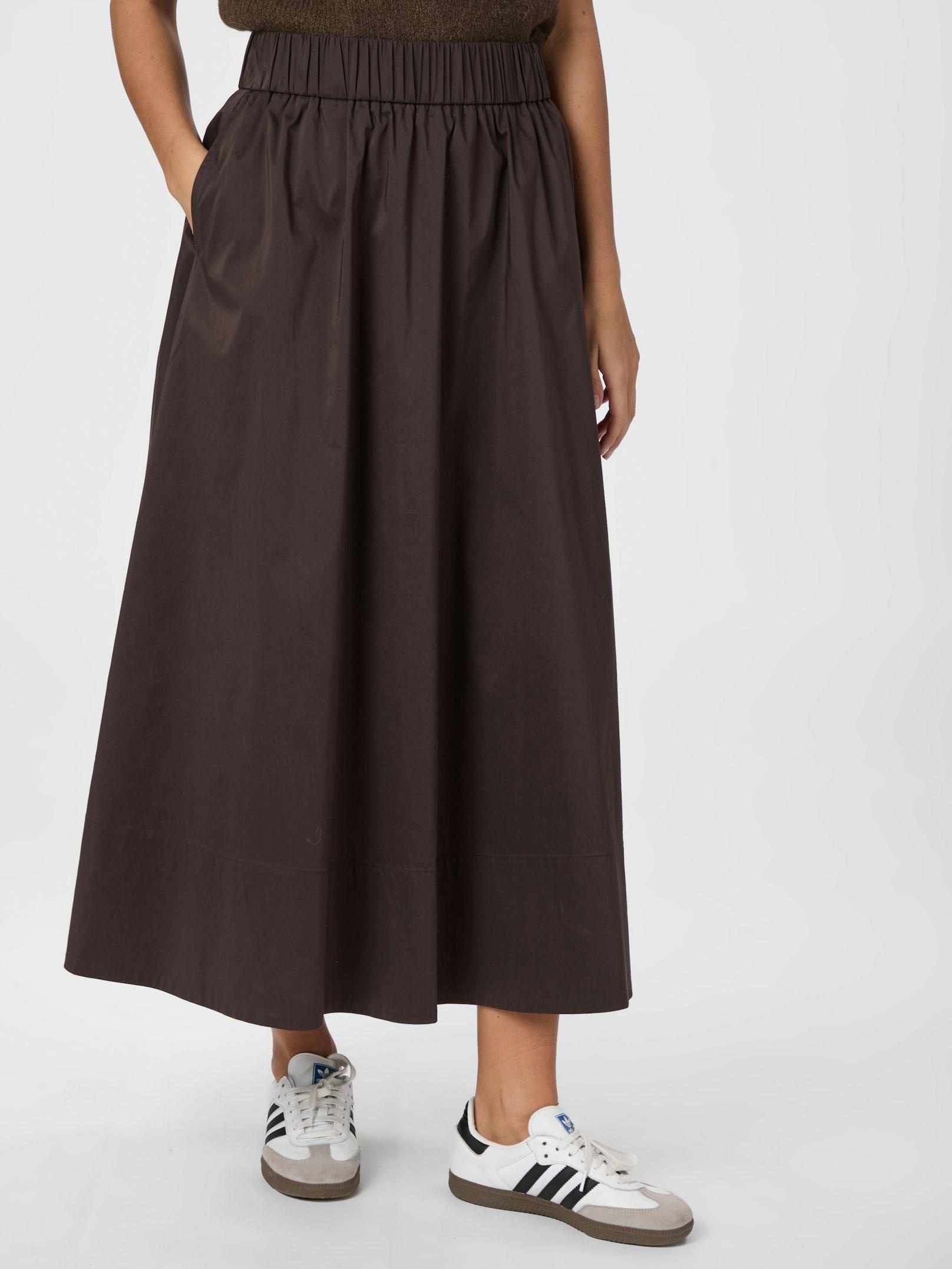 Yara Long Poplin Skirt