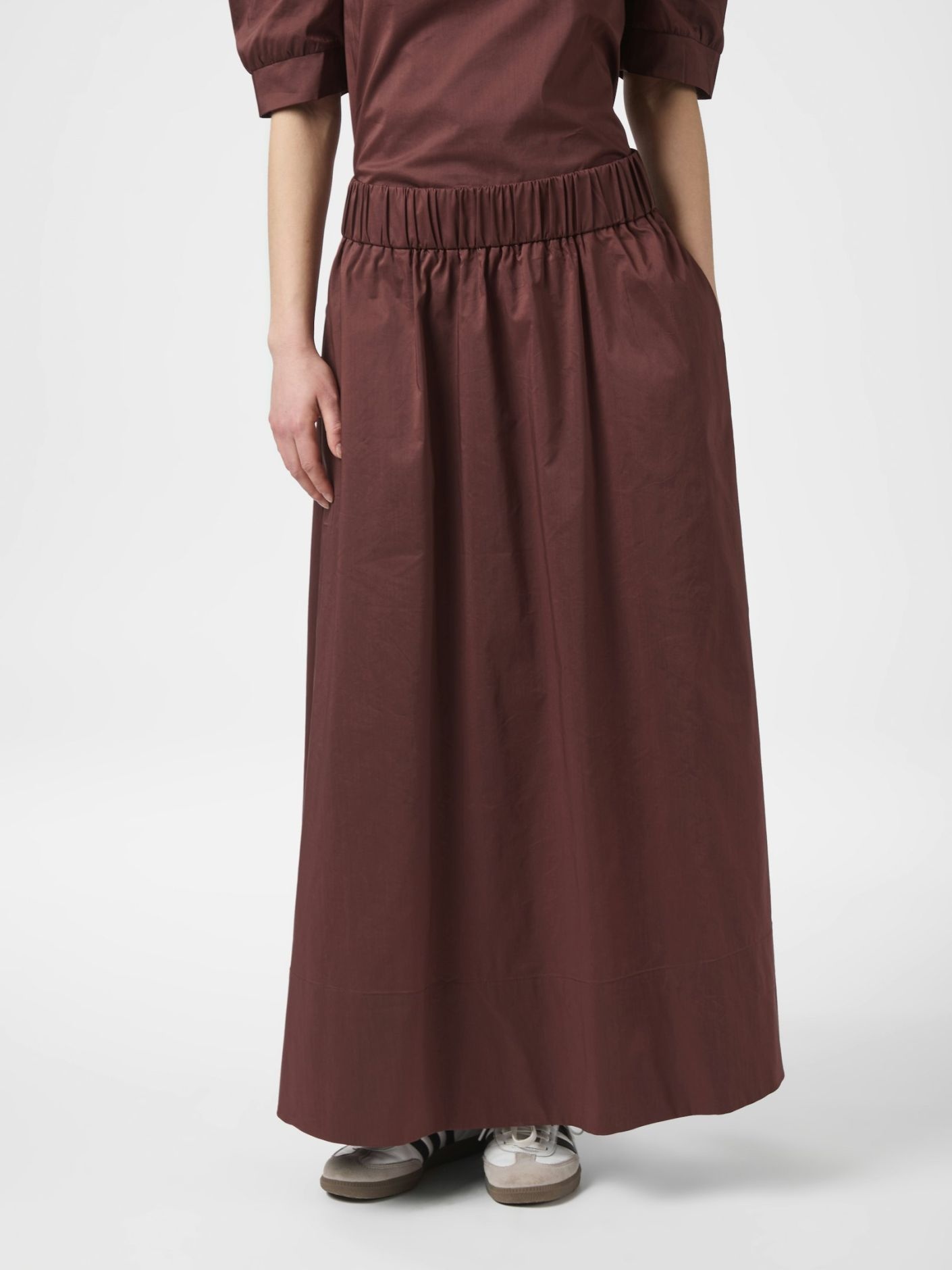 Yara Long Poplin Skirt