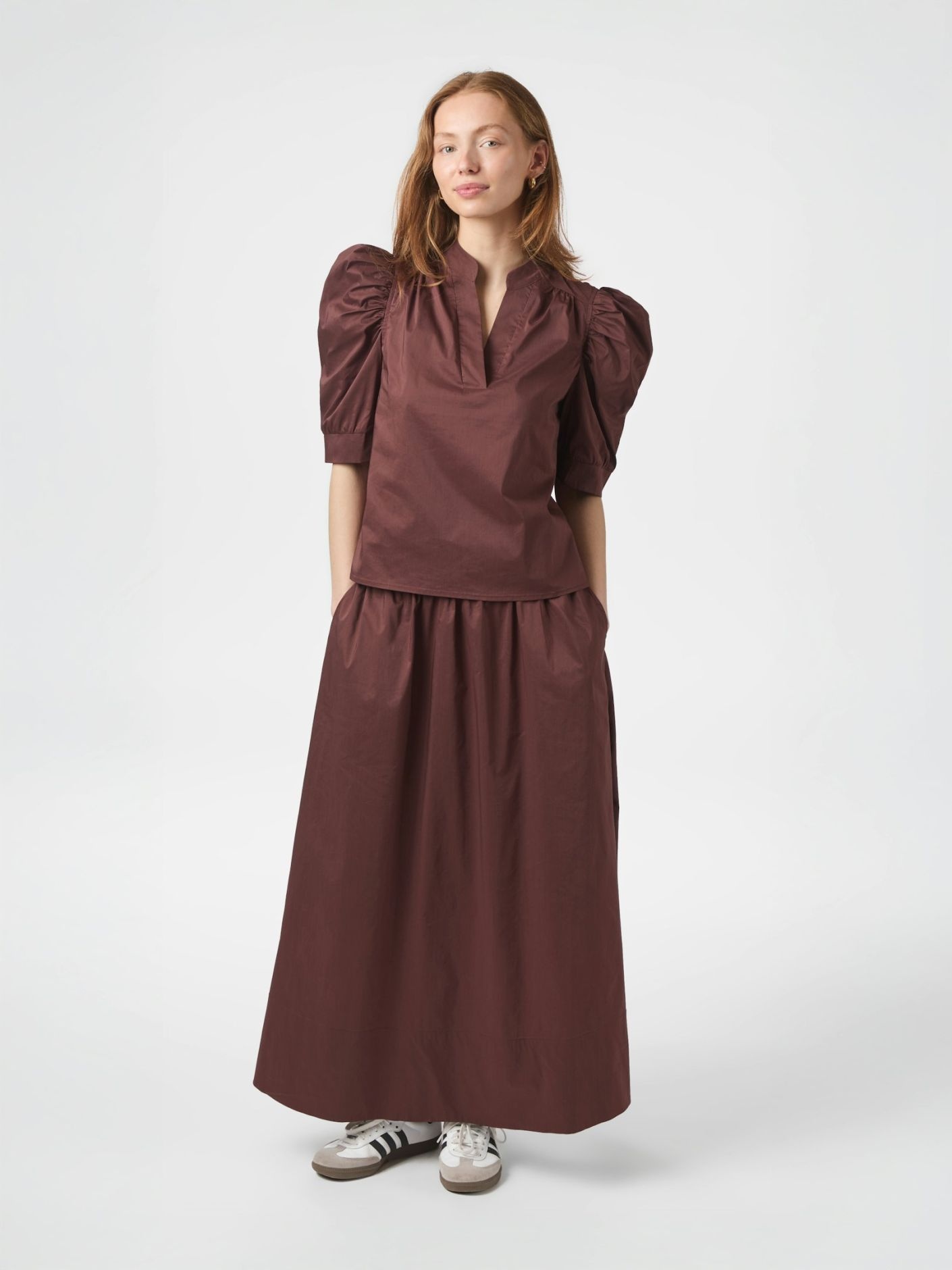 Yara Long Poplin Skirt