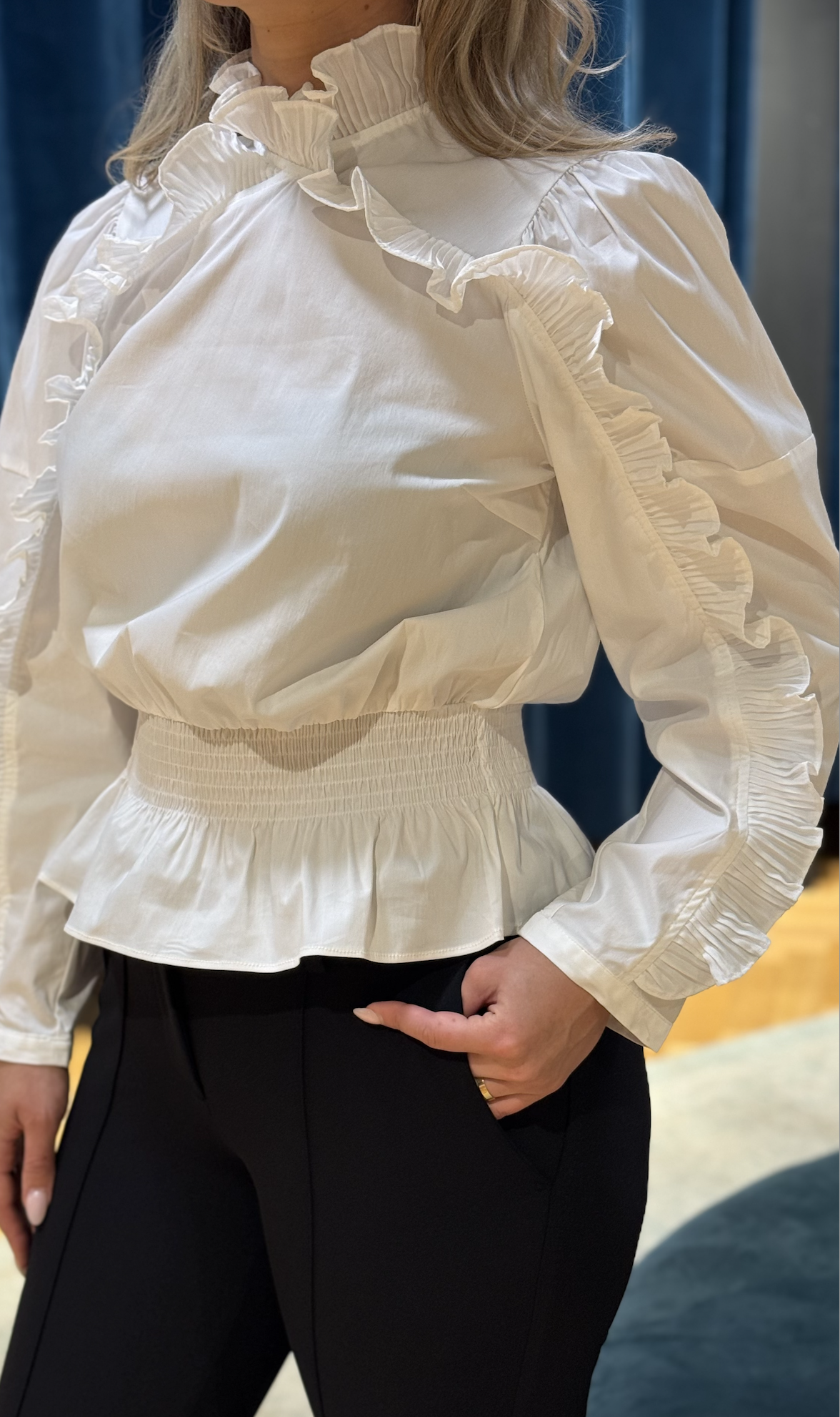 Sanna Ruffle Smock Blouse