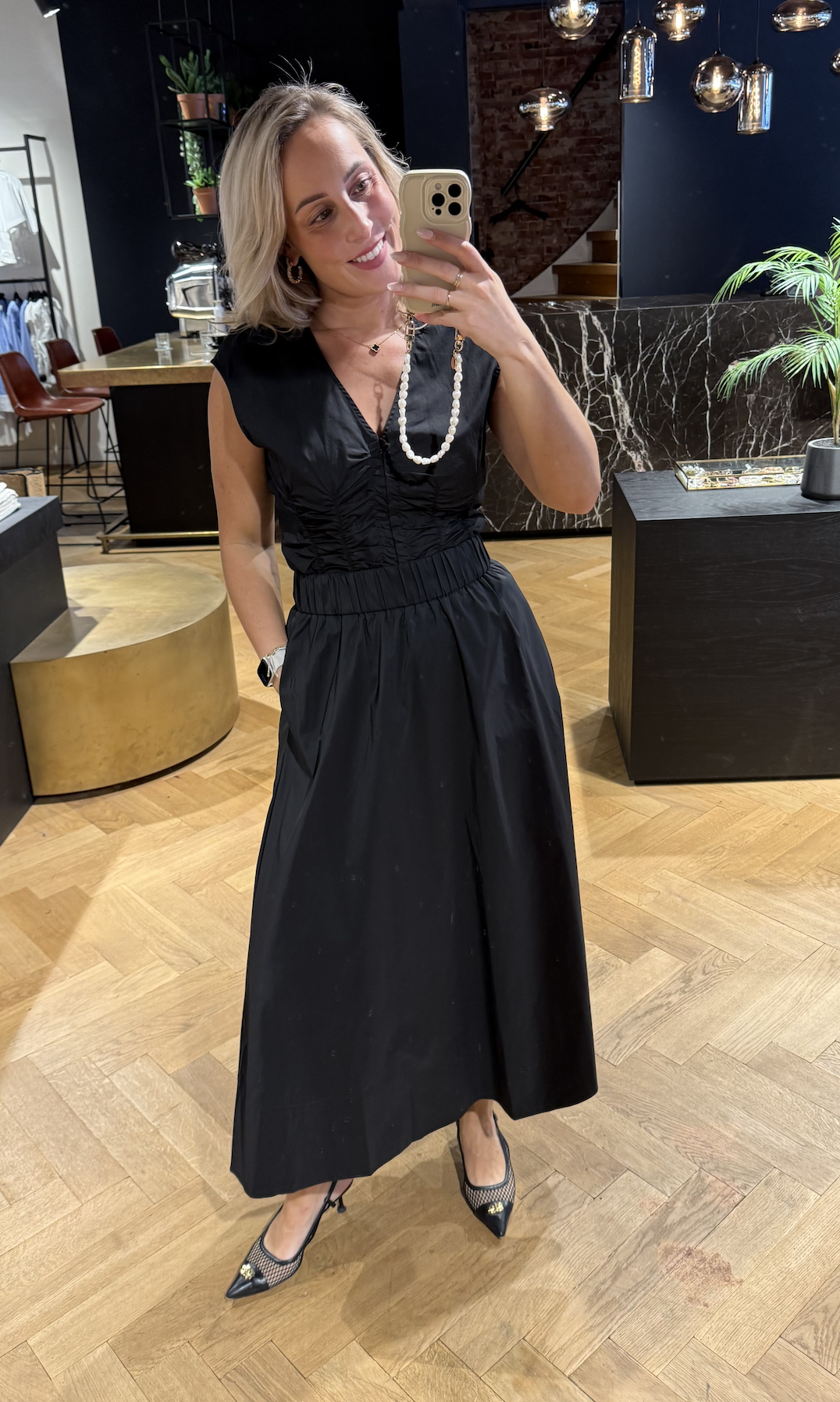 Yara Long Poplin Skirt