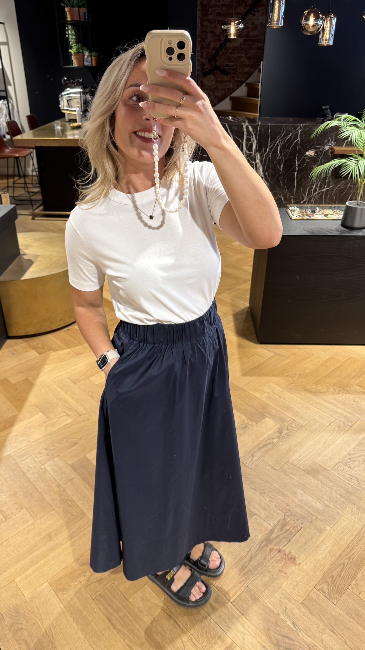 Yara Long Poplin Skirt