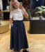 Yara Long Poplin Skirt