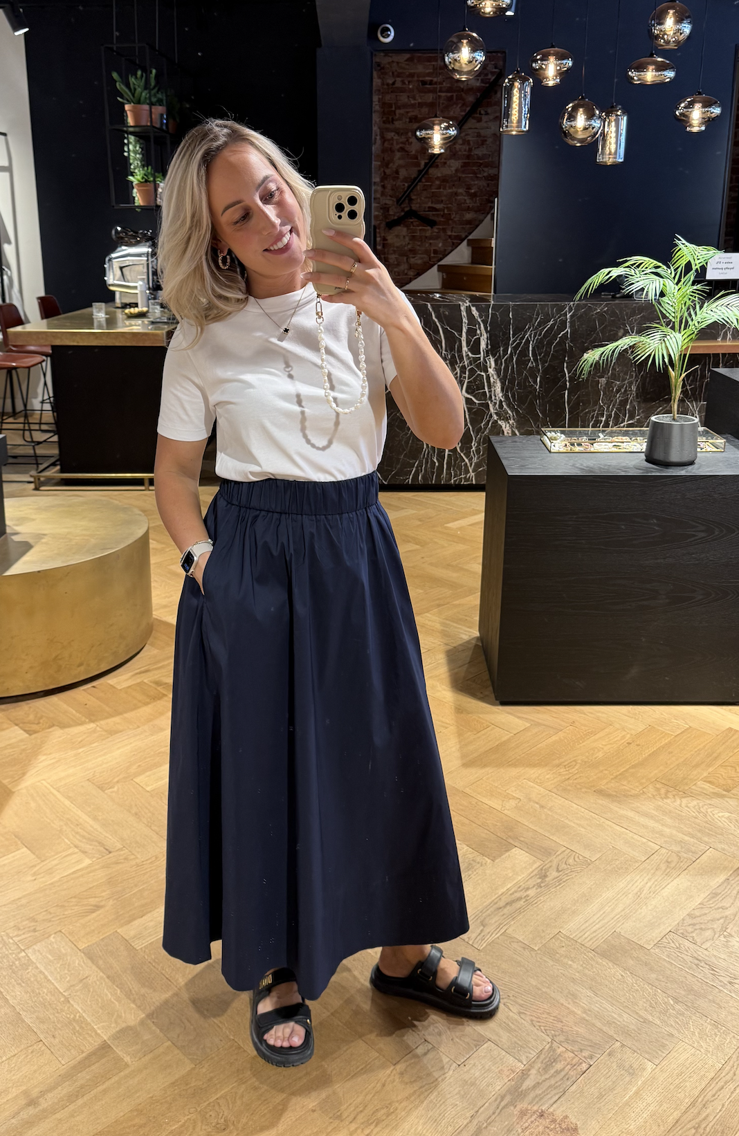 Yara Long Poplin Skirt