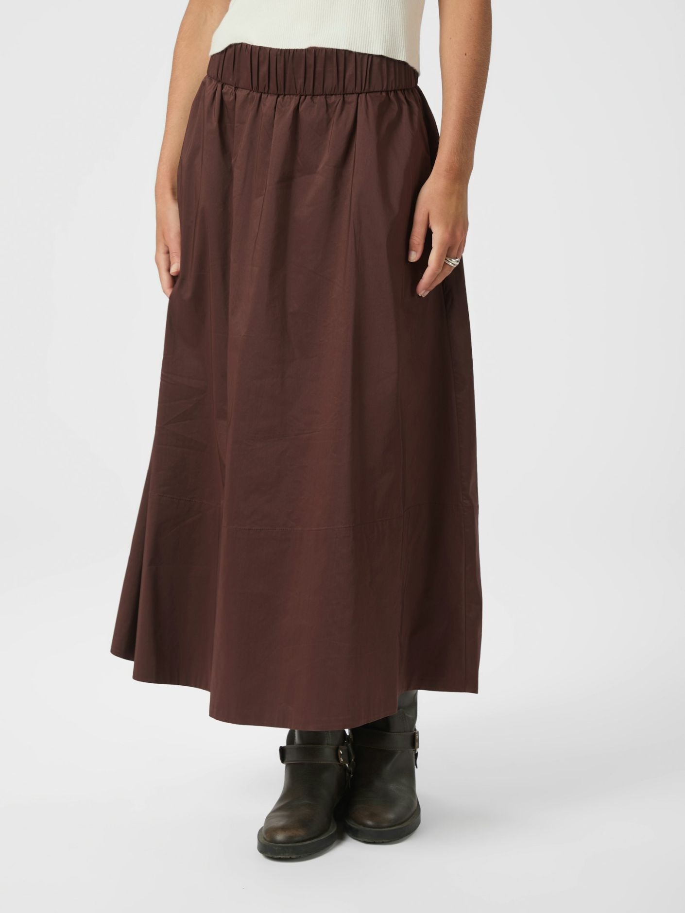 Yara Long Poplin Skirt