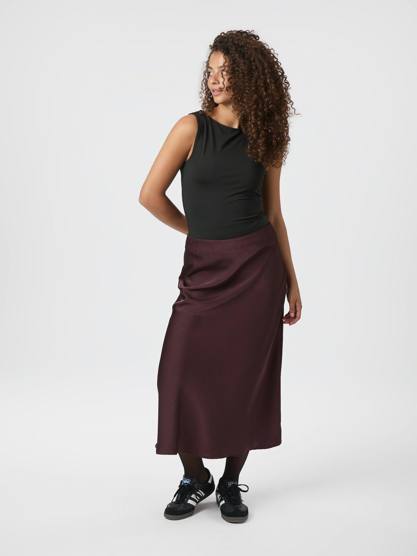Bovary satin skirt