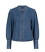 Piper pleated denim shirt