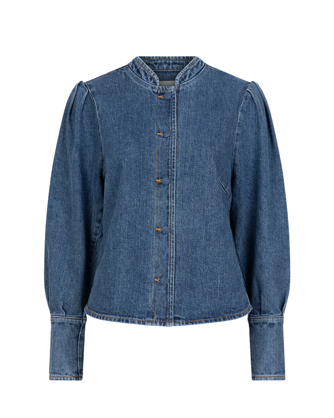 Piper pleated denim shirt