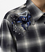 Eason check embellished shirt