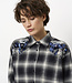 Eason check embellished shirt