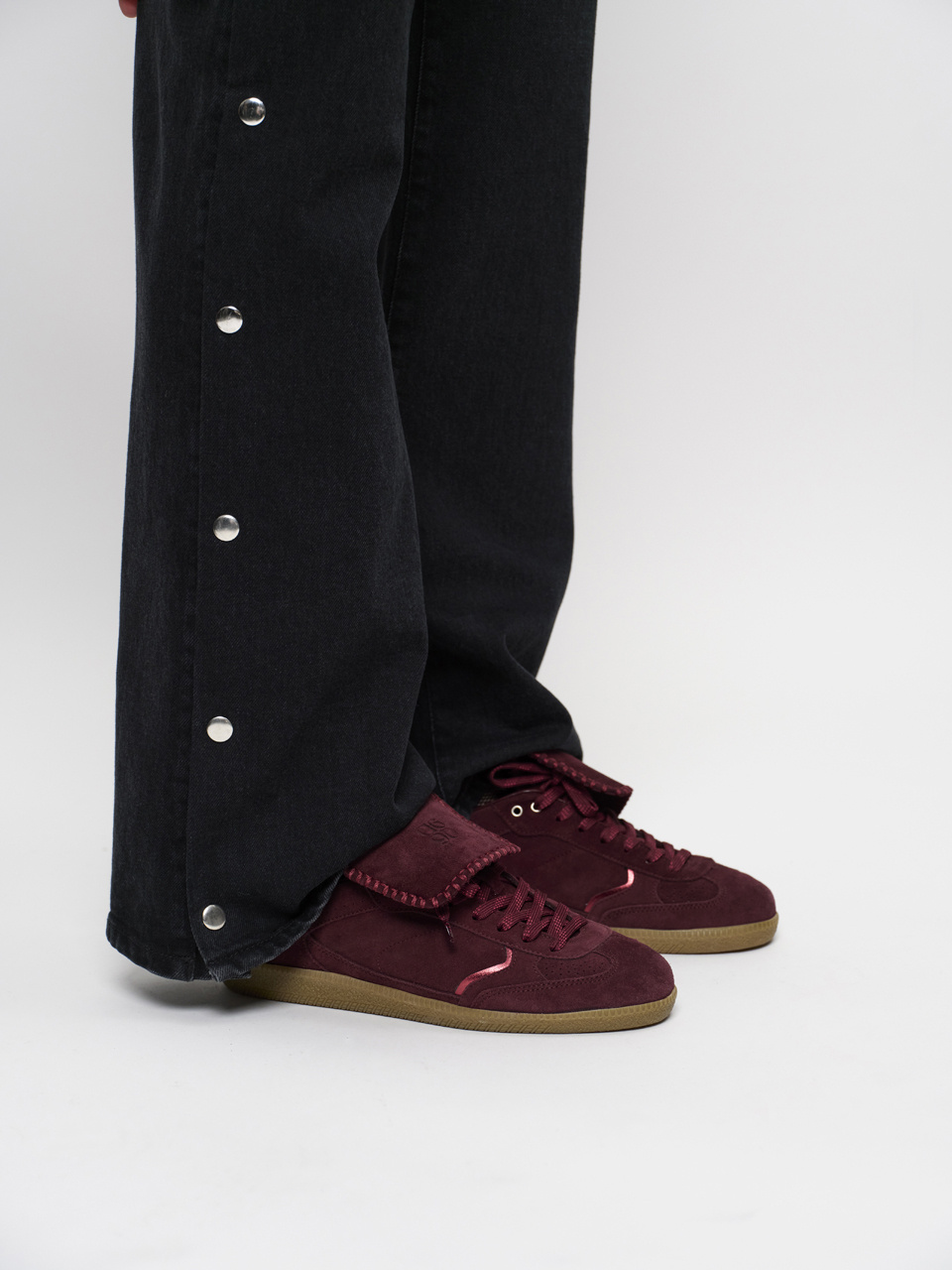 Belvina button up wide leg jeans