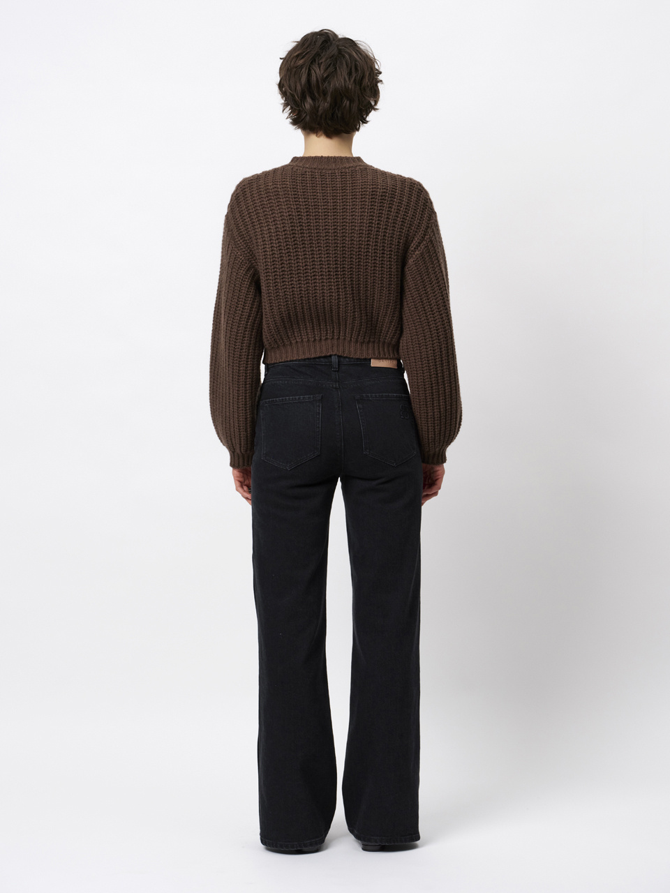 Belvina button up wide leg jeans