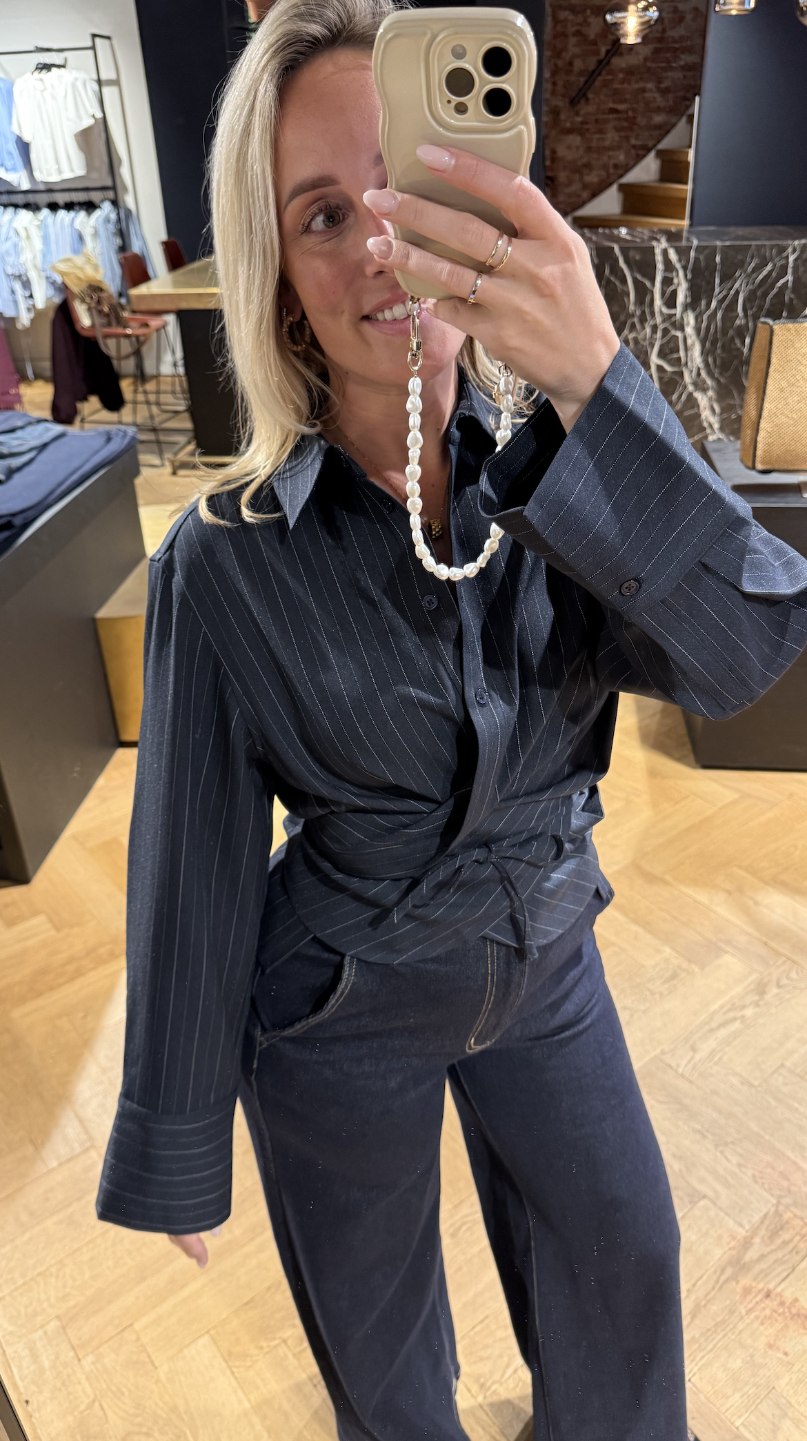 Tatum Pinstripe blouse