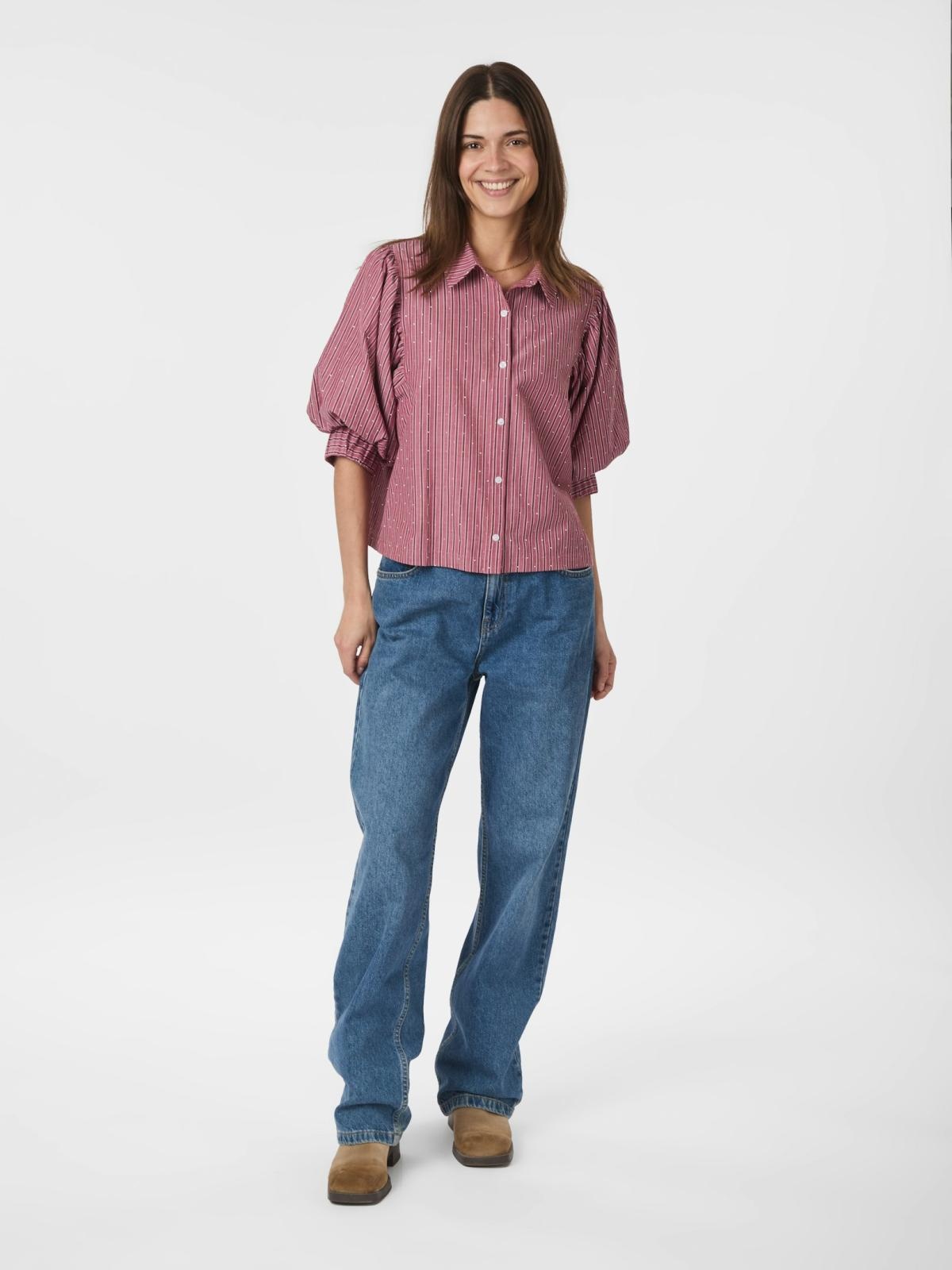 Etta Soft Stripe Stone Shirt