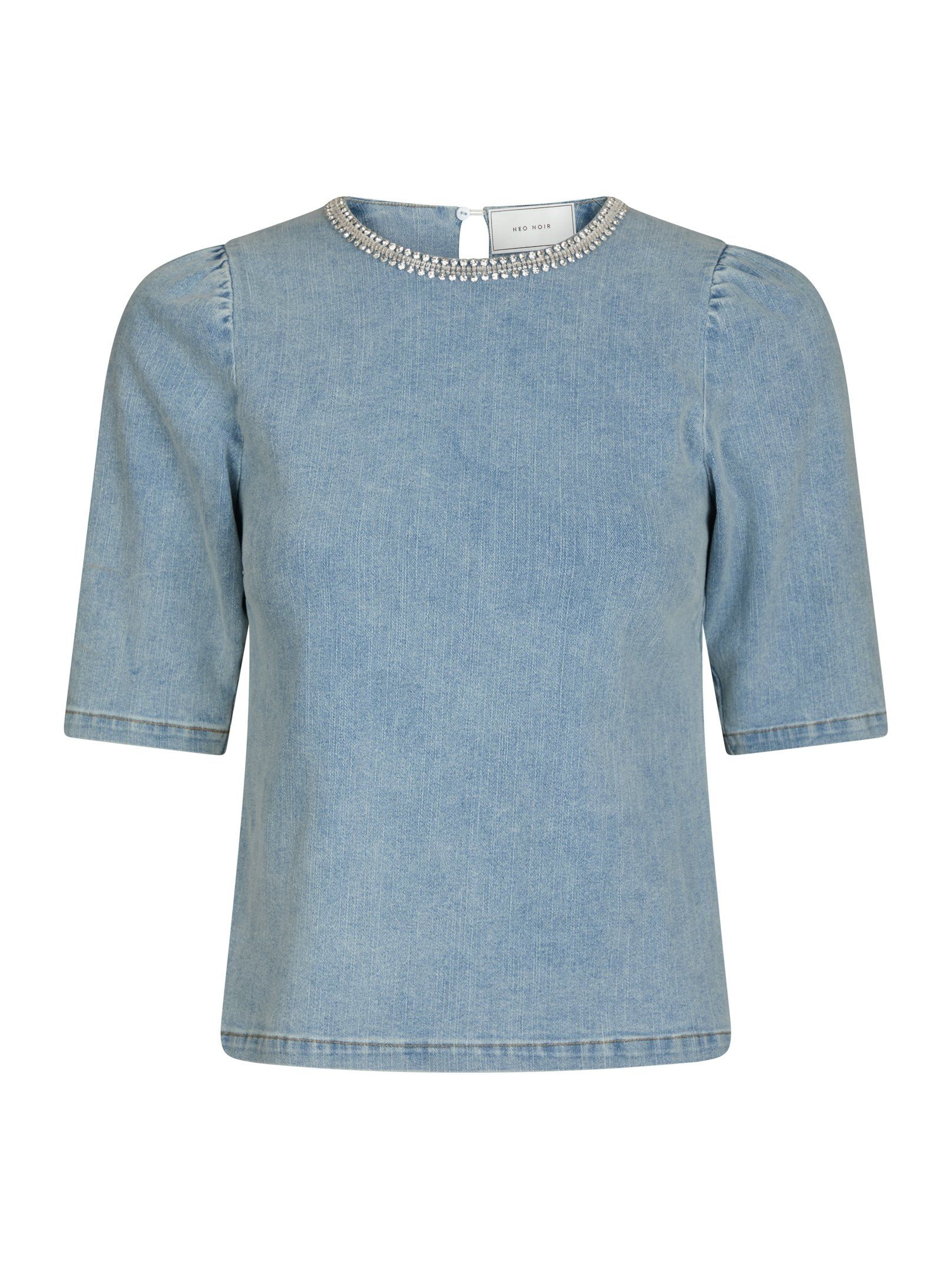 Neo Noir Rosia Denim Emb Top
