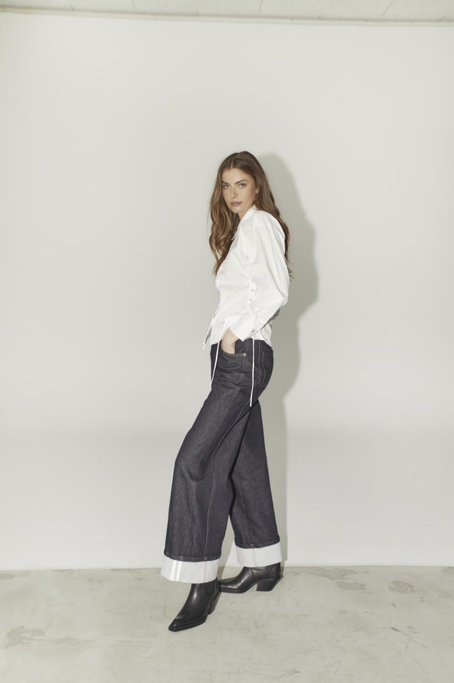 Poppy Eyelet Tie Shirt