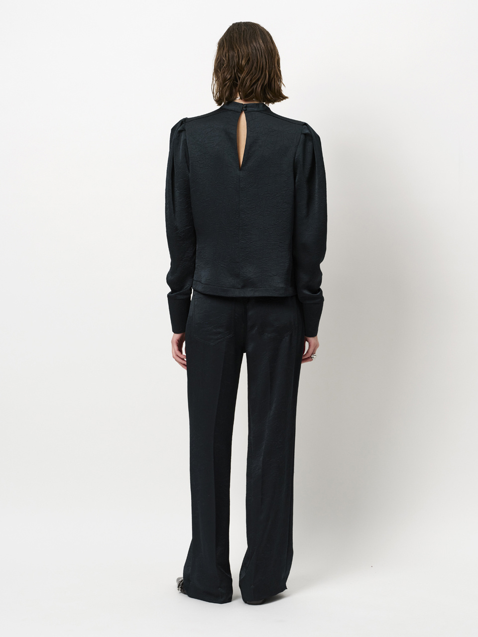 Jules creased satin pants