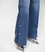 Belvina button up wide leg jeans