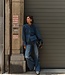 Piper pleated denim shirt