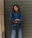 Piper pleated denim shirt