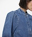 Piper pleated denim shirt