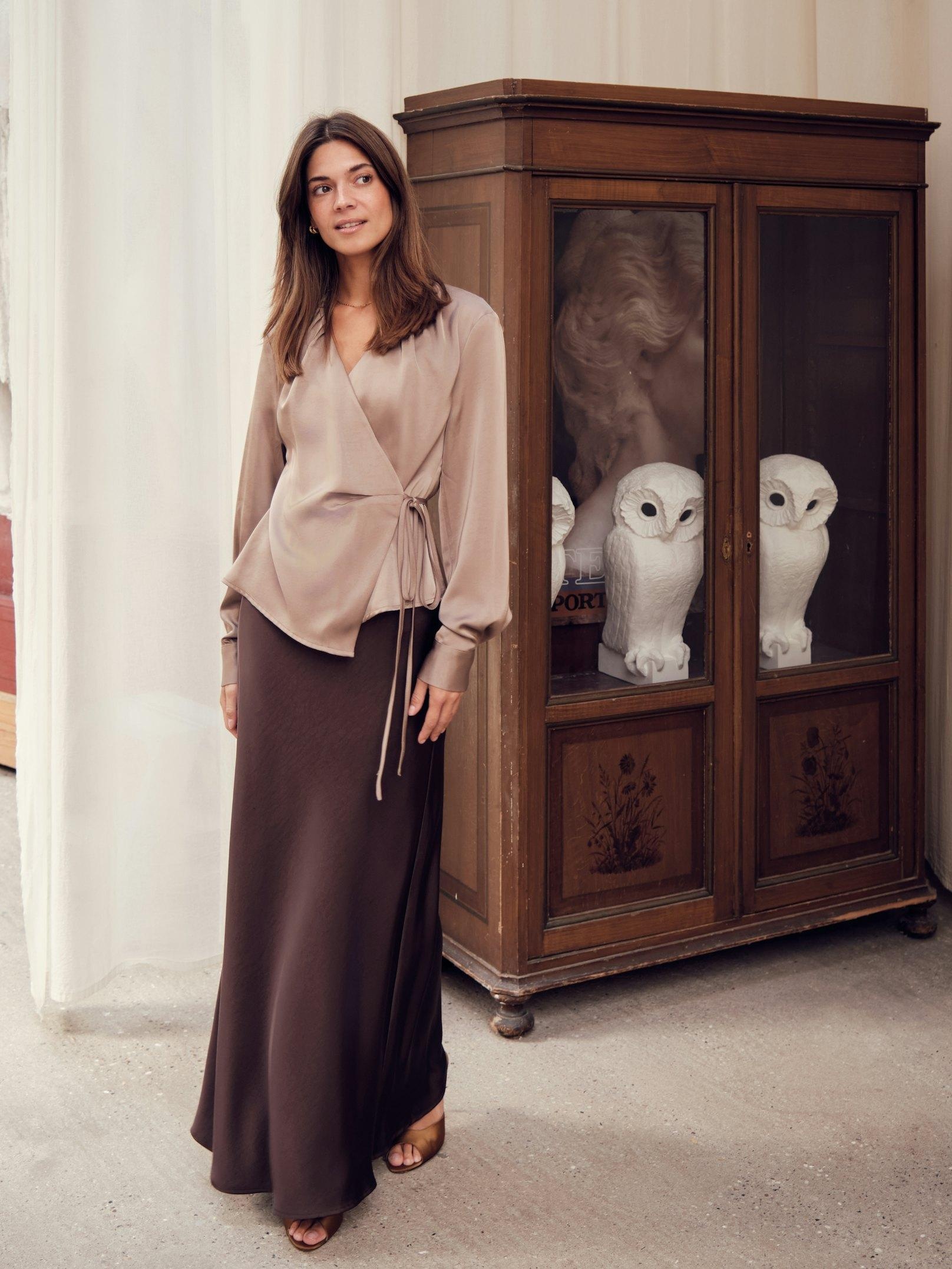 Vicky Heavy Sateen Skirt