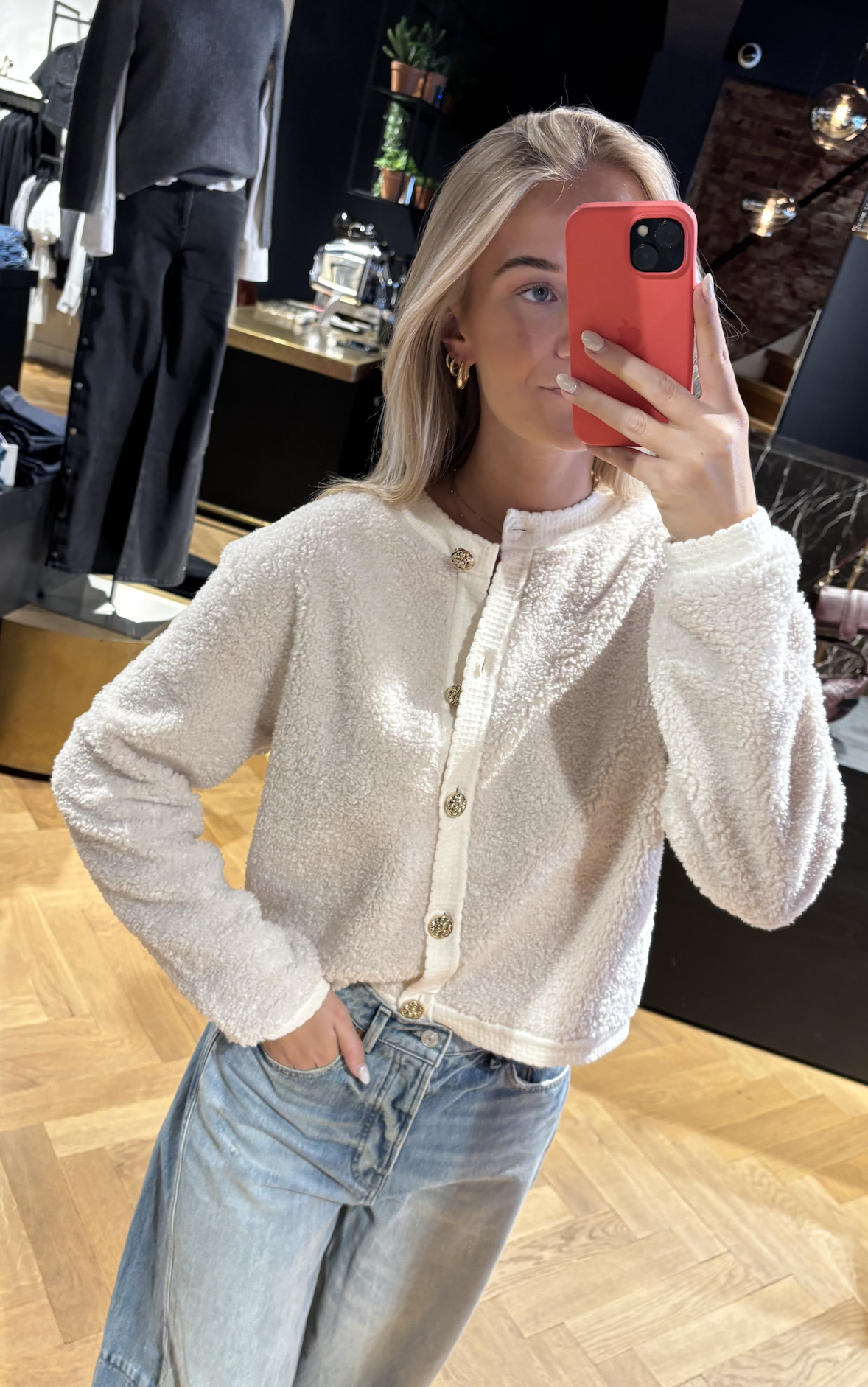 Limo Fluffy Knit Cardigan