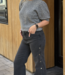 Belvina button up wide leg jeans