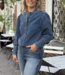Piper pleated denim shirt