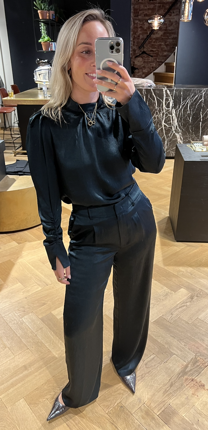 Jules creased satin pants