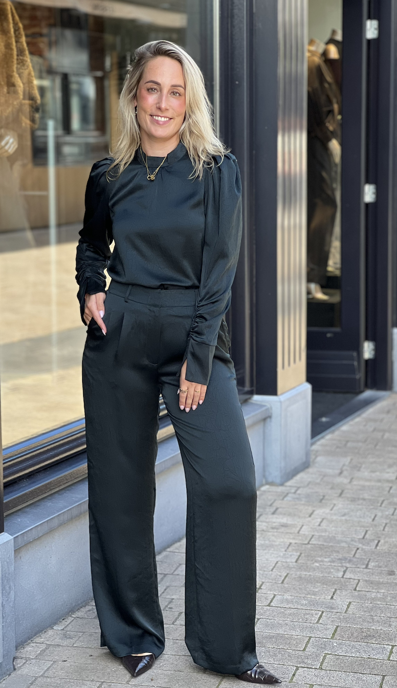 Jules creased satin pants