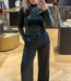 Olya velvet layering mesh top