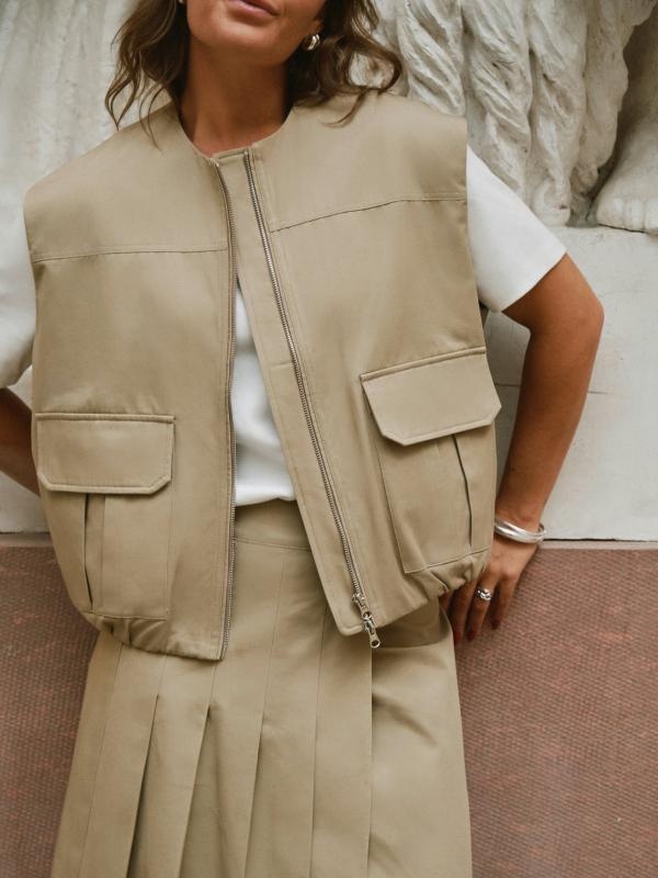 Neo Noir Flo Balloon Twill Vest