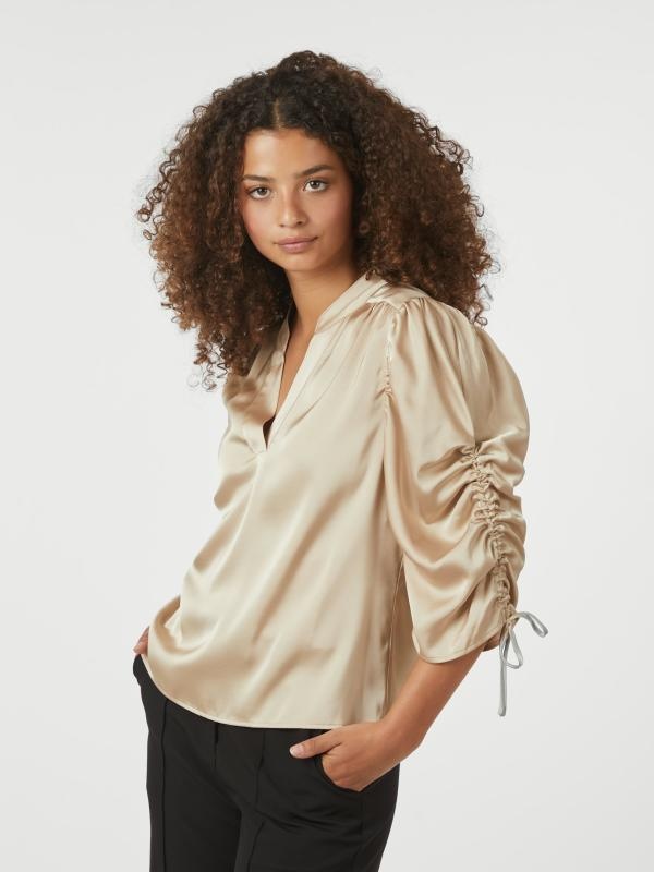 Neo Noir Alvira drapy blouse