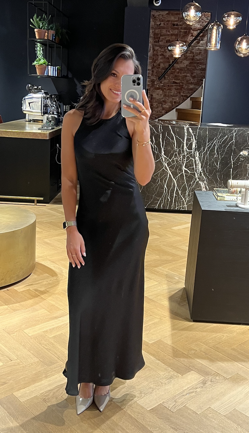 Celinie Heavy Sateen Dress