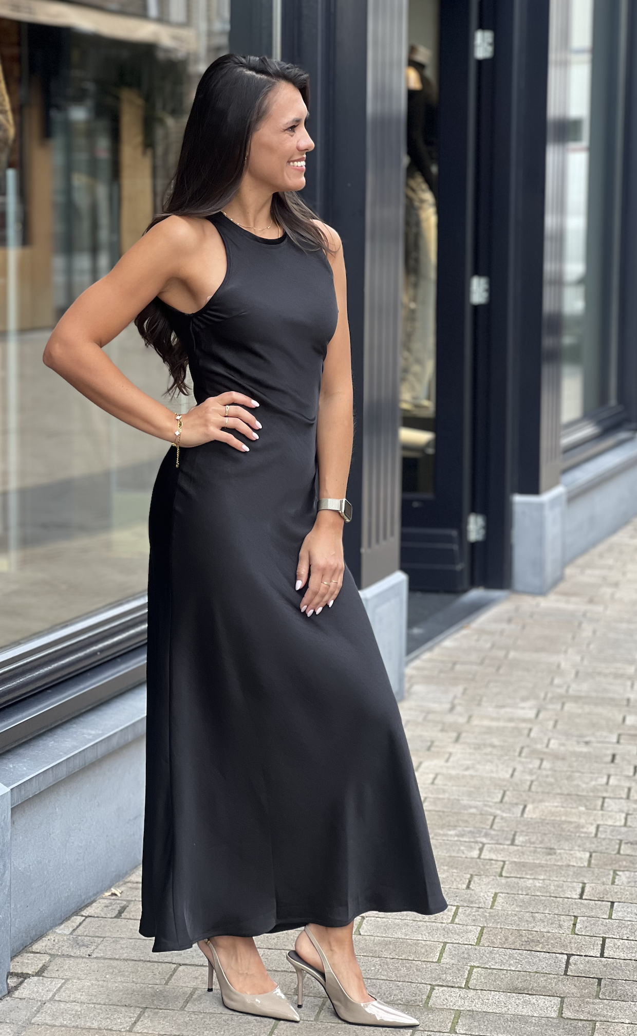 Celinie Heavy Sateen Dress