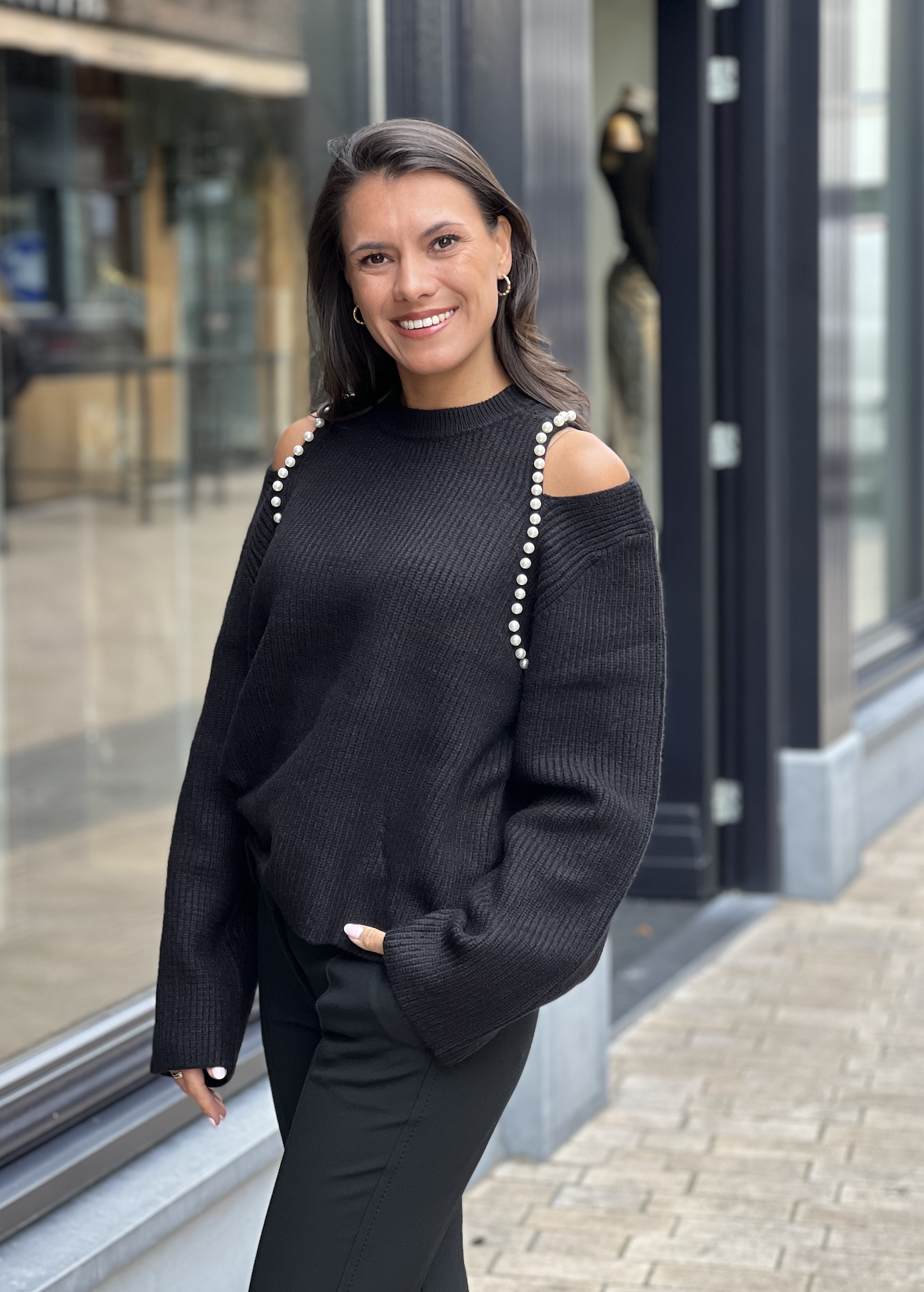 Co'couture Row Rib Pearl Knit