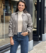 Olya velvet layering mesh top