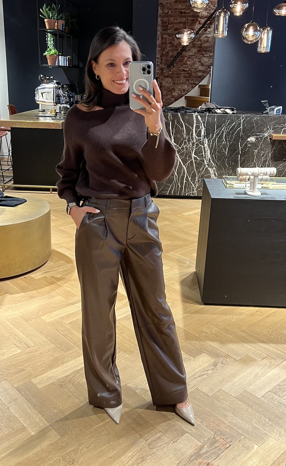 Jules faux leather pants