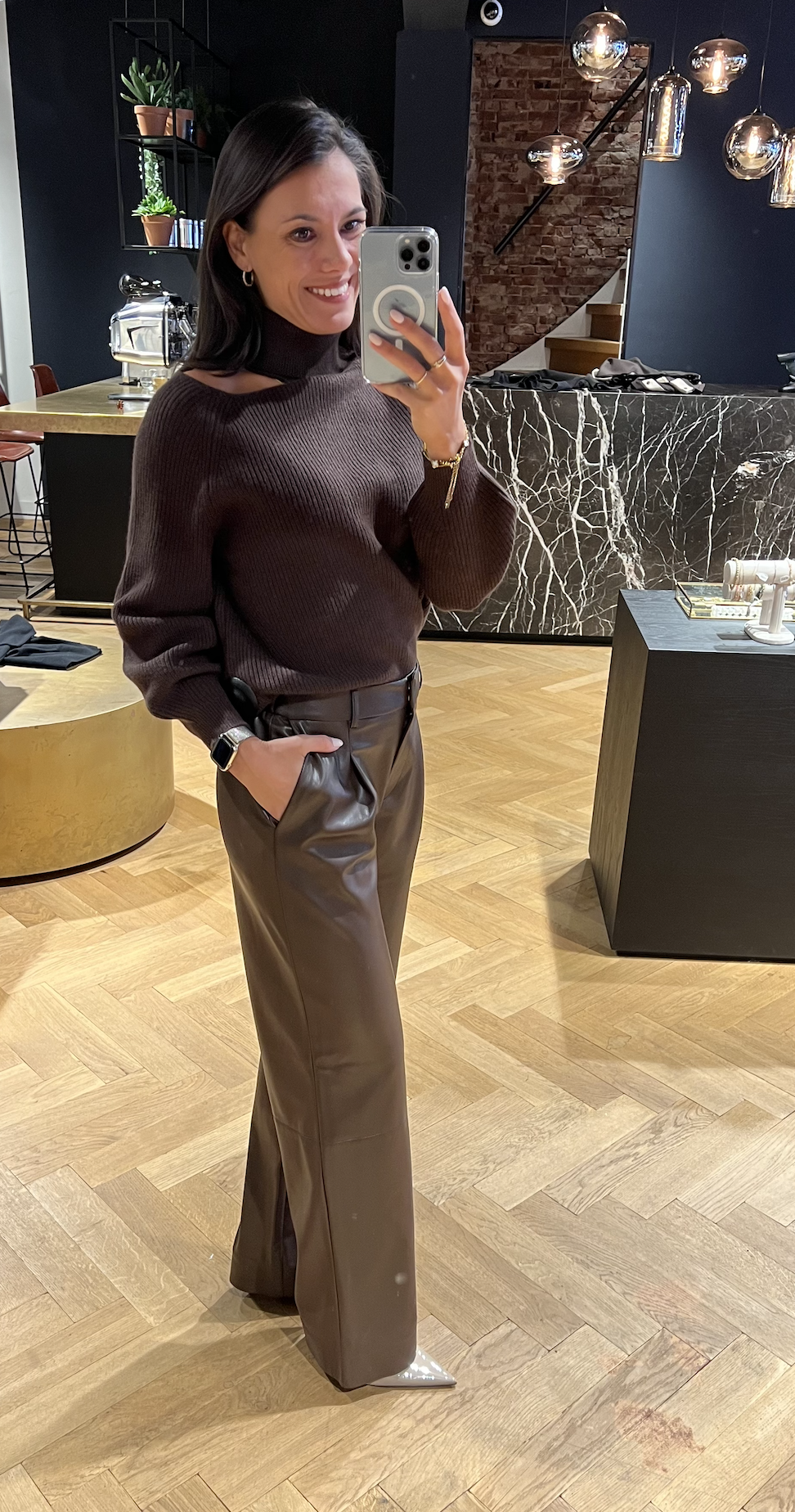 Jules faux leather pants