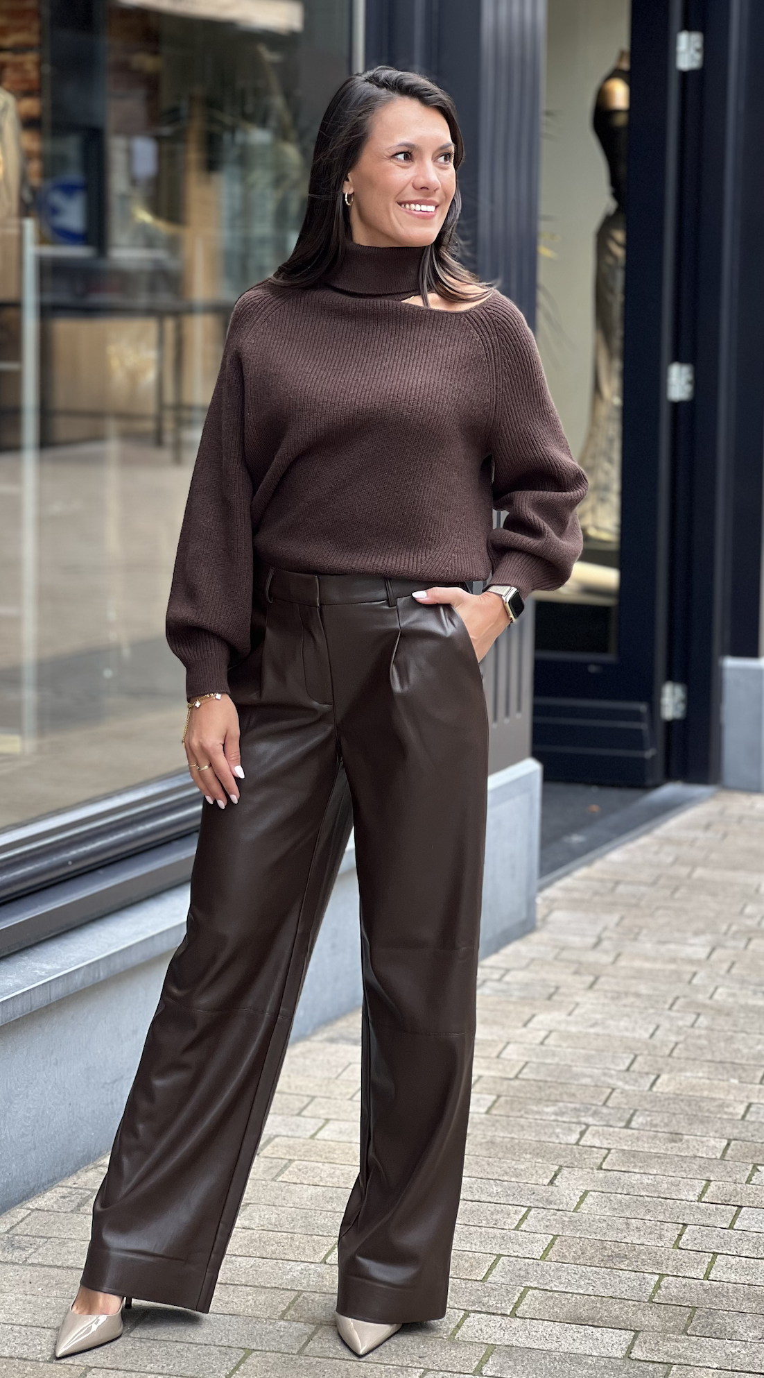 Jules faux leather pants