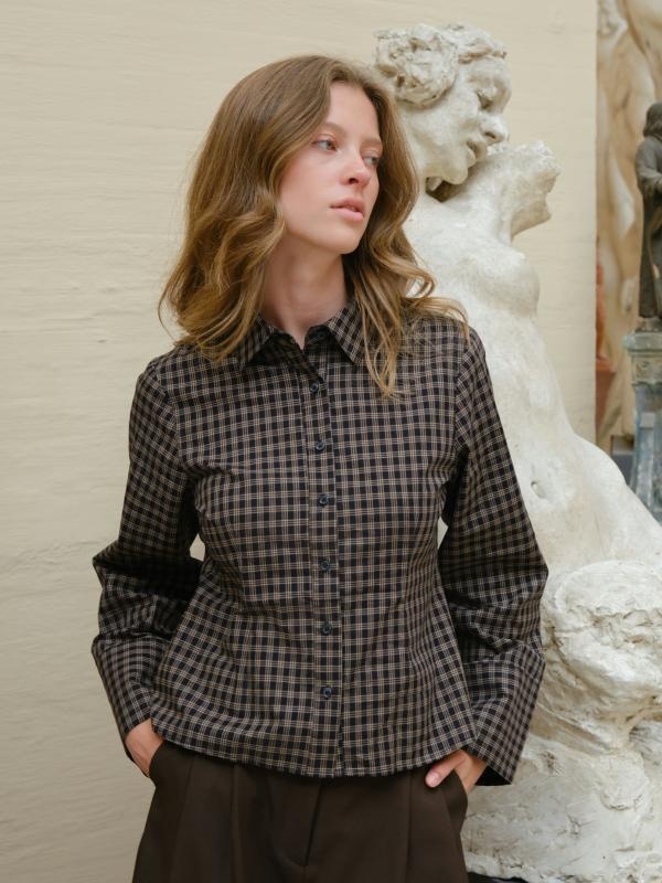 Neo Noir Rosa Mini Check Shirt