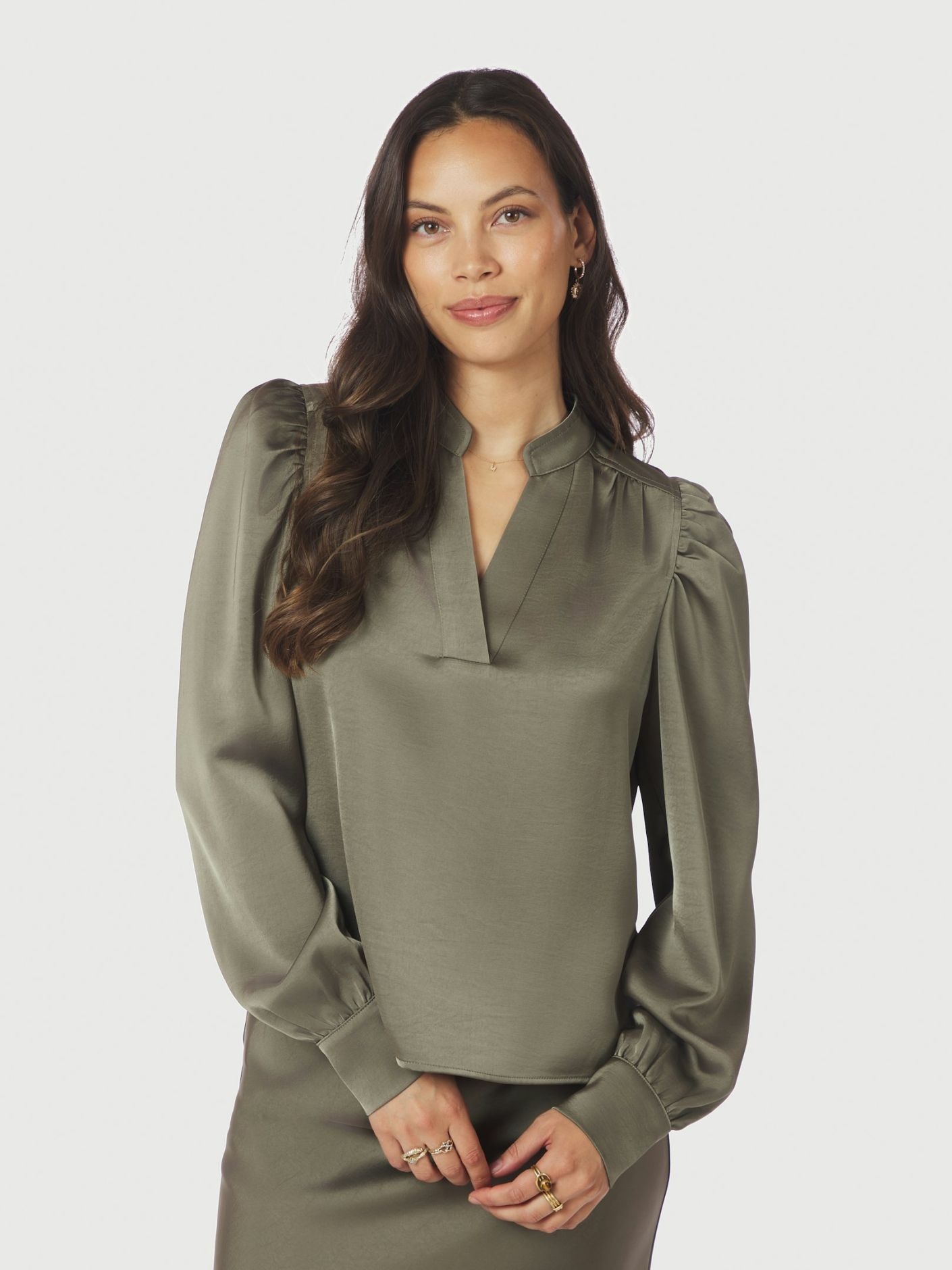 Neo Noir Rosslyn Heavy Sateen Blouse