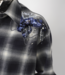 Eason check embellished shirt