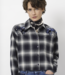 Eason check embellished shirt
