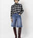 Eason check embellished shirt