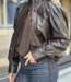 Kyrilo cropped leather jacket