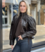 Kyrilo cropped leather jacket